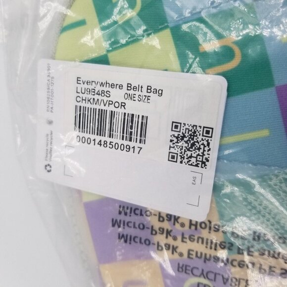 Lululemon Everywhere Belt Bag 1 L Checked Moment Mult Vapor NWT - Picture 10 of 11